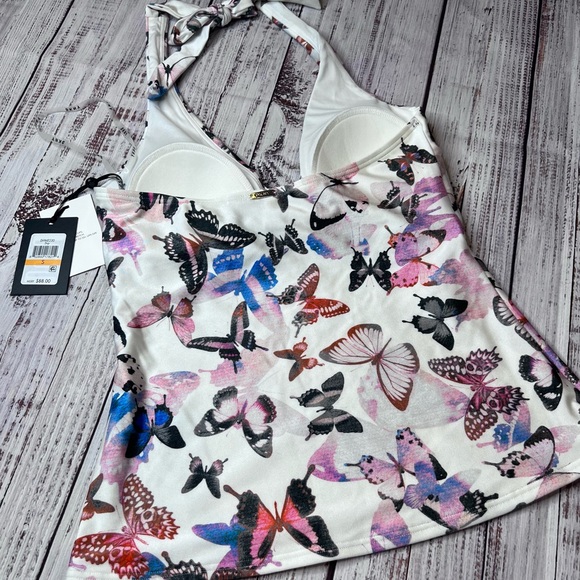 DKNY Butterfly Tankini Swim Top - Picture 2 of 5